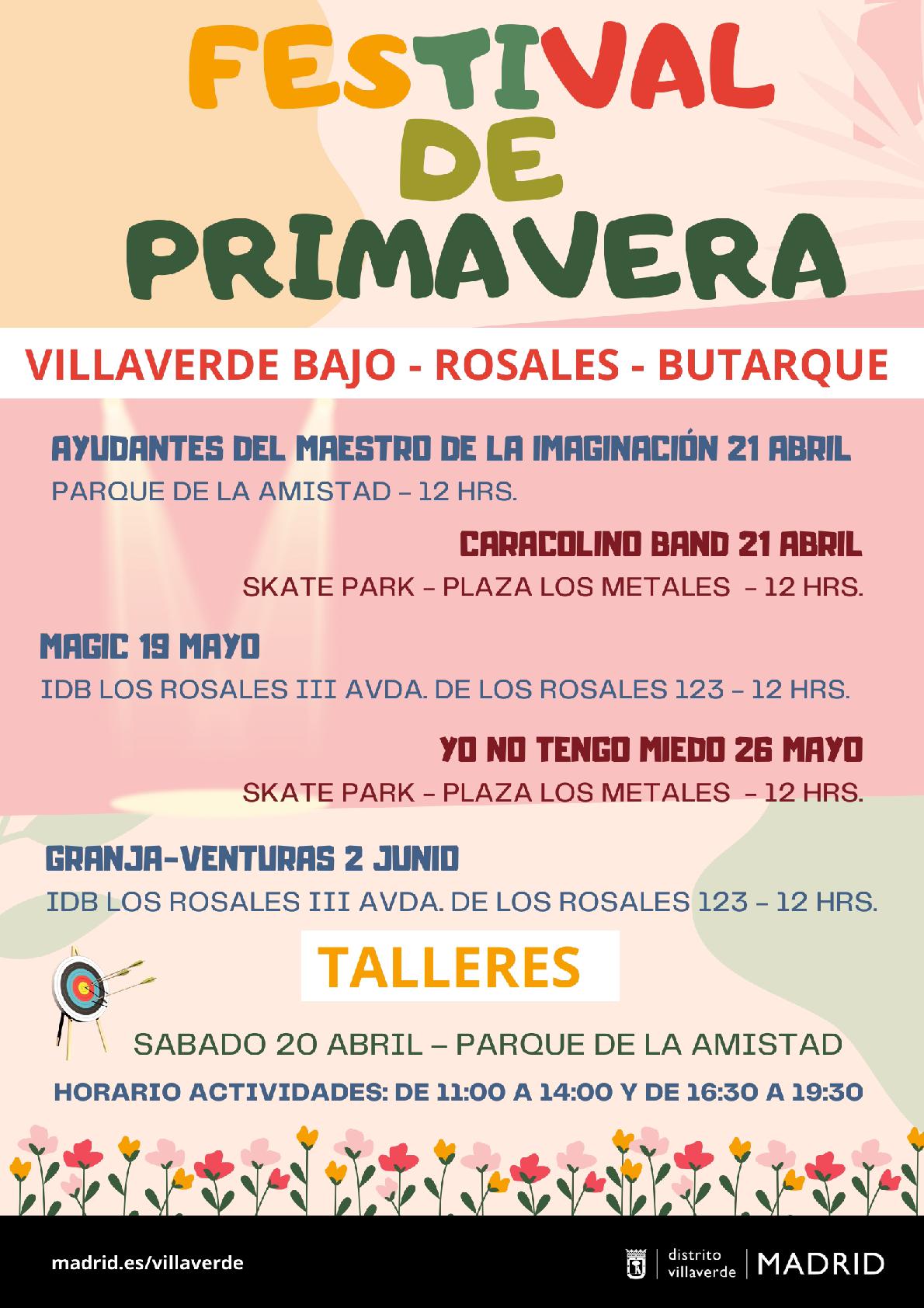 Actividades del Festival de Primavera del Distrito de Villaverde